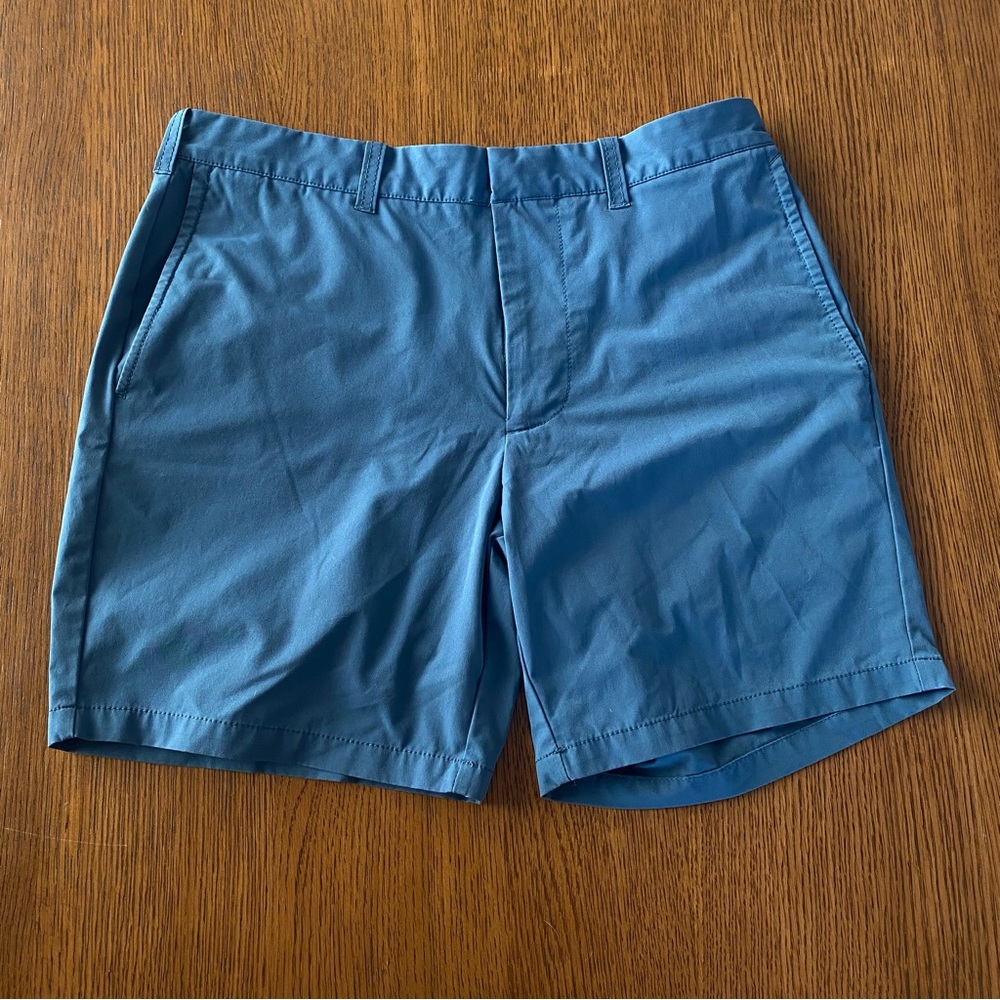 J-Crew Size 31, 7-inch Inseam Blue Stretch Shorts
